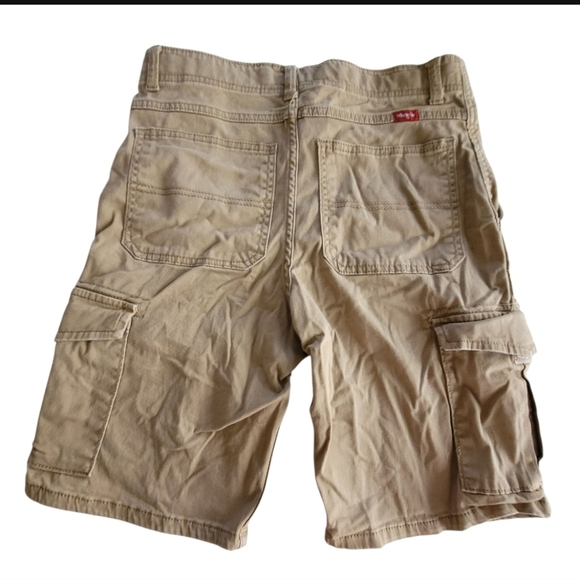 Wranglers Boys Tan Cargo Shorts Durable Cotton Utility Size 16 - Picture 1 of 10